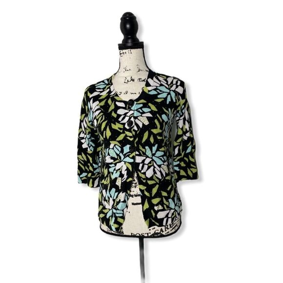 Designers Originals SZ MP leaf print cardigan - Picture 1 of 3